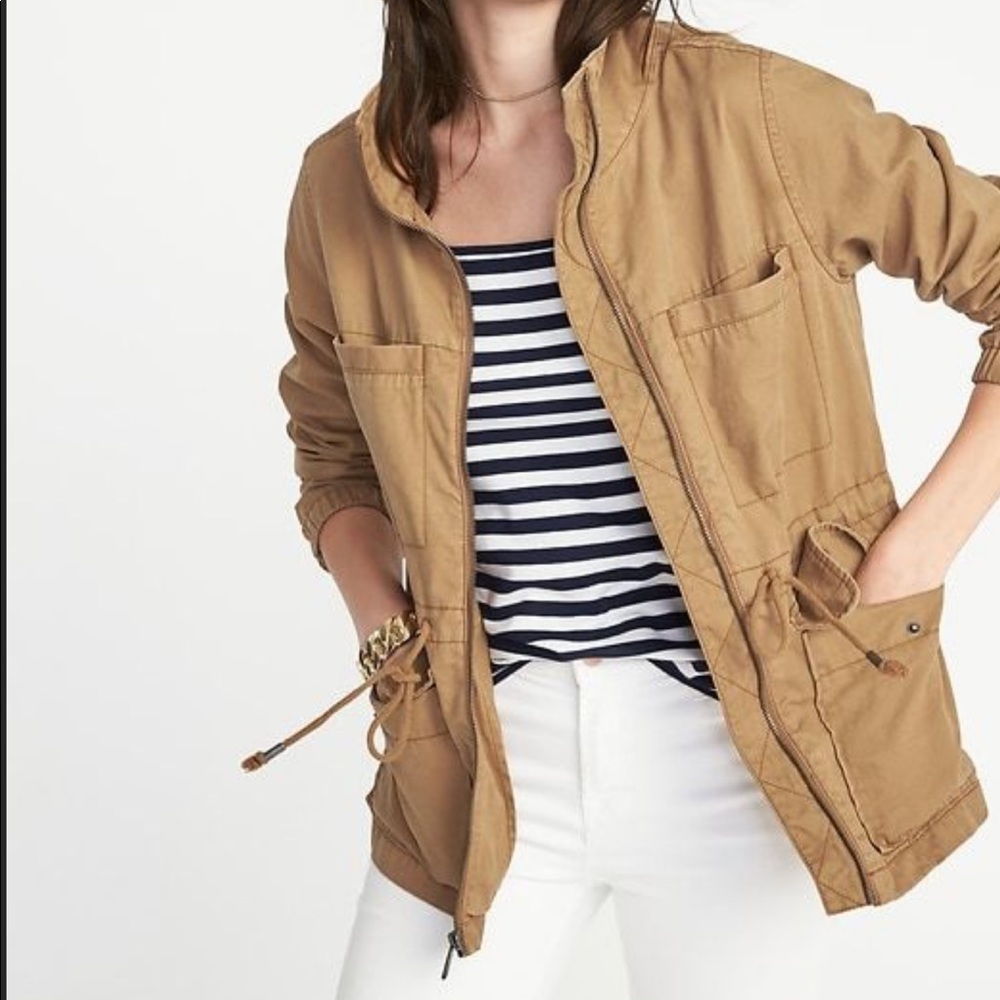 🏷 NWT Old Navy camel utility jacket M